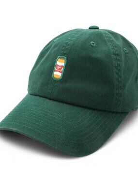 Miller High Life, Embroidered Small Can, Dad Hat, Adjustable Buckle Strap, Green